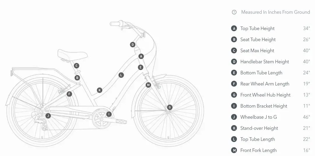 E-bike dimensions for woman's EVRYjourney