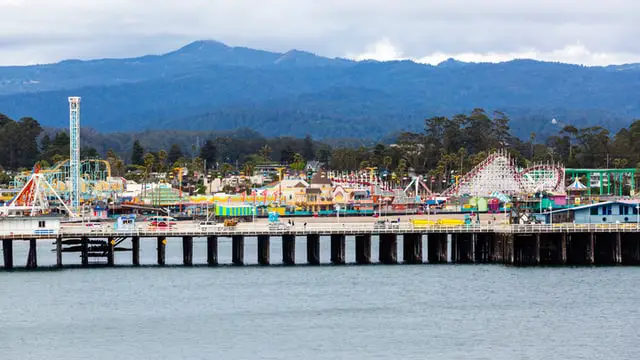 View of the West Cliff Drive Bike Path in Santa Cruz