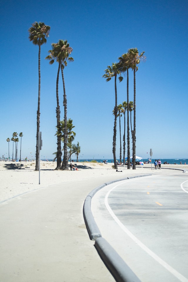 One of the best places to ride your e-bike in California is on this beach path