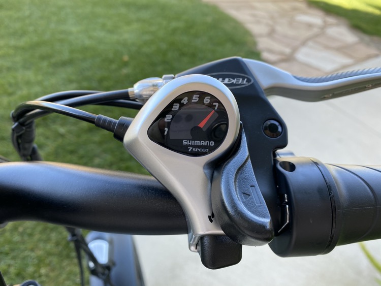 Shimano 7-Gear Shifter on a Rad Mini E-Bike