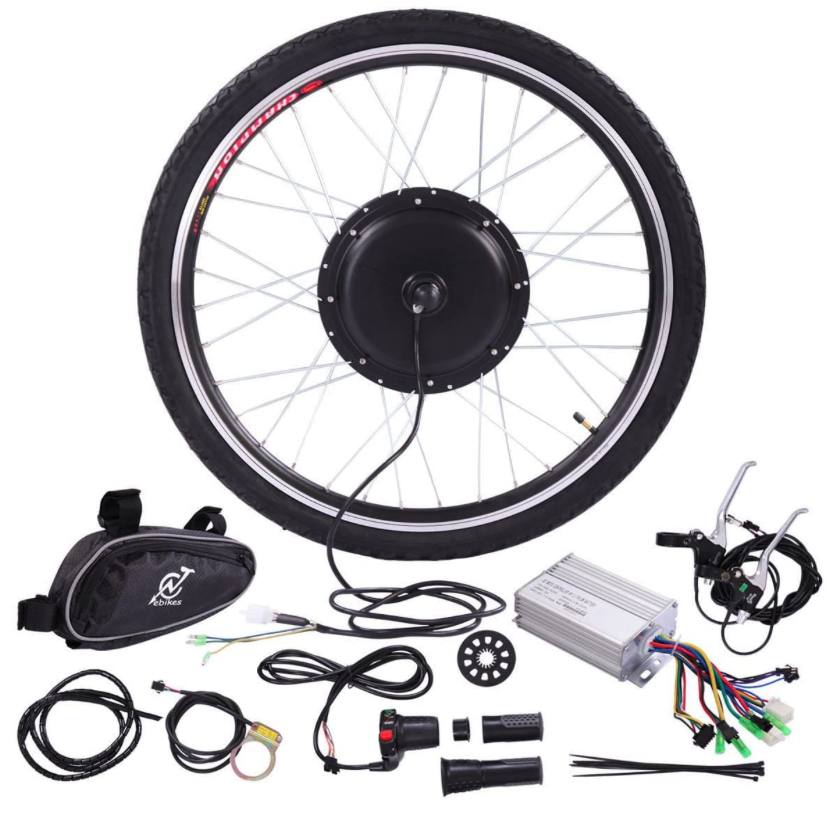 These parts are included in the JAXPETY 500W 26" Front Wheel E-Bike Conversion Kit