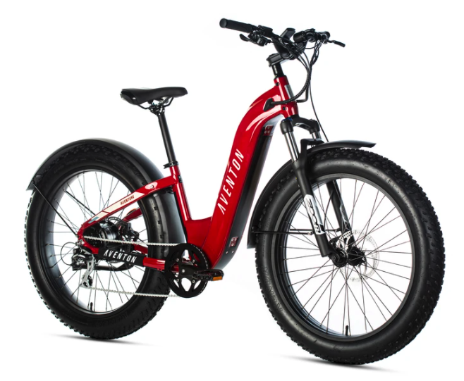 Red Aventure Step thru Hybrid E-Bike