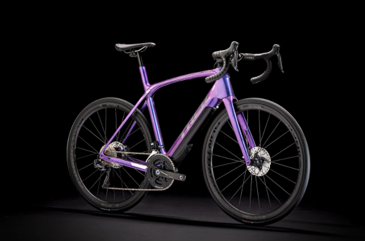 Purple high-end electric road bike