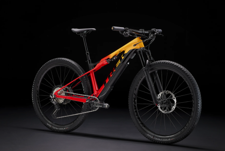 Black with red and yellow E-Caliber 9.8 XT electric bike