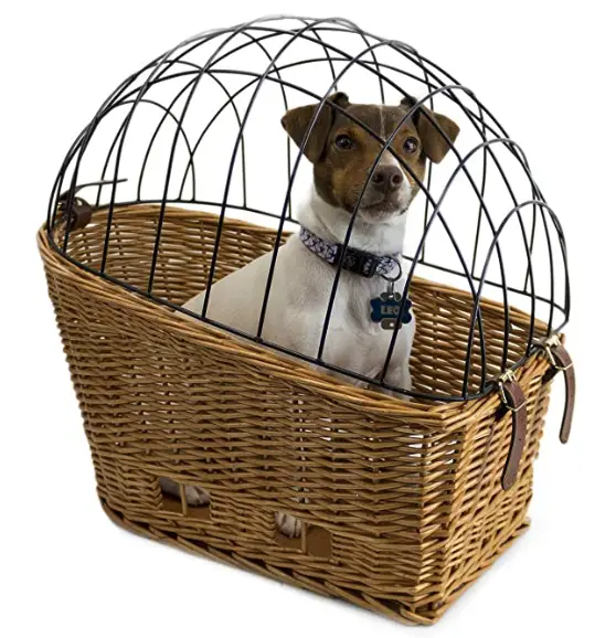 Cape May Large Rear Mount Willow Bicycle Basket for Dogs