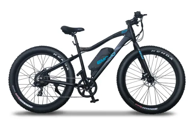 Black fat tire mountain bike