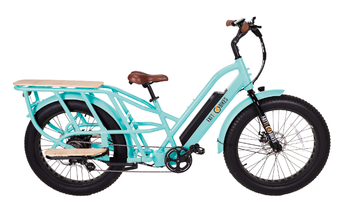 FattE-Bikes Major T Cargo E-Bike with bright blue paint
