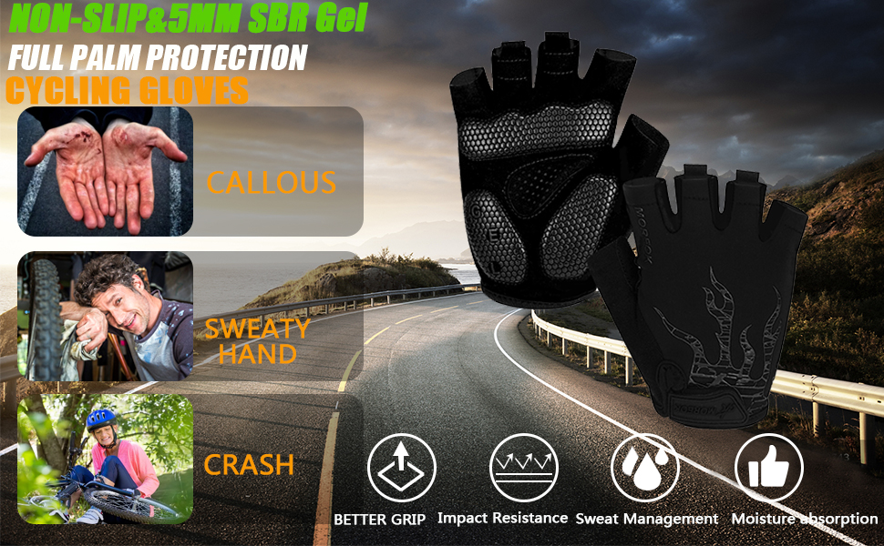 shock absorbing cycling gloves