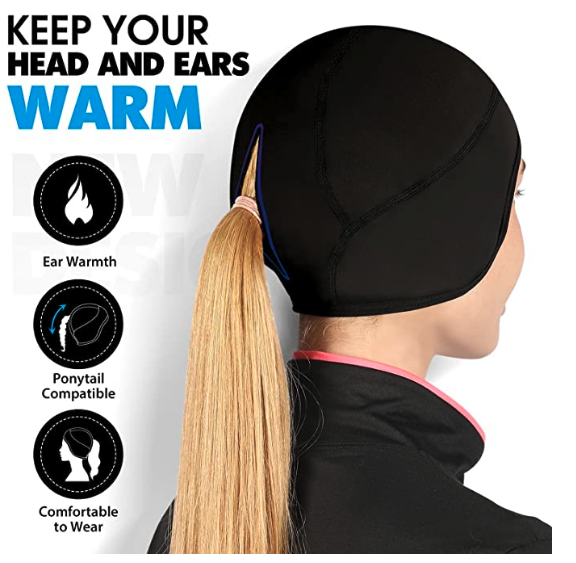 Womens Skull Cap with Ponytail Hole