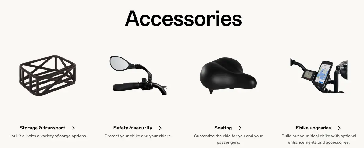 selection of Rad Accessories