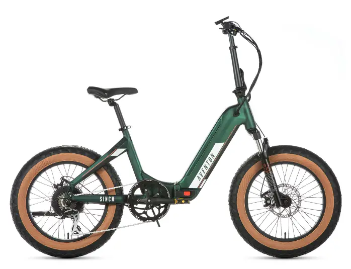 Green Aventon Sinch Folding E-Bike