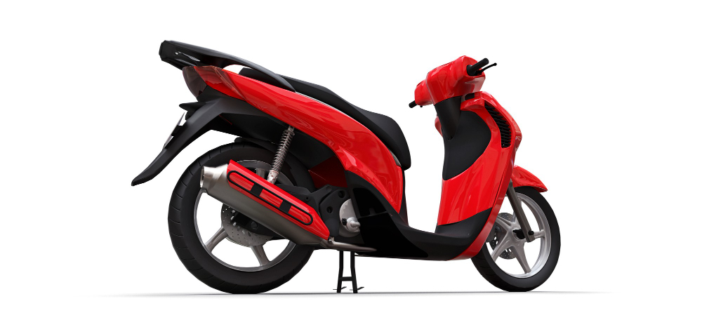 modern-urban-red-moped-white-background-3d-illustration