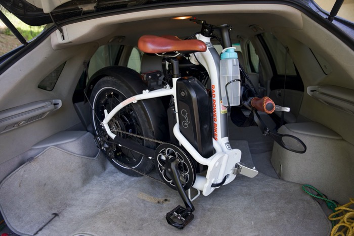 RadMini Folding E-Bike in Car