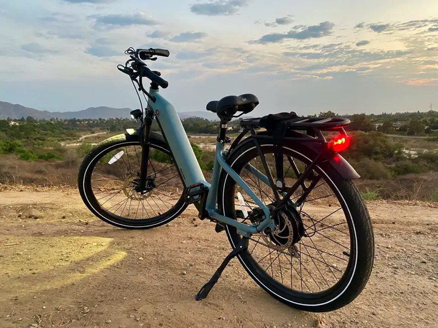 electric bike in the sunset