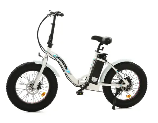 Ecotric Dolphin Folding Step-Thru E-Bike in White