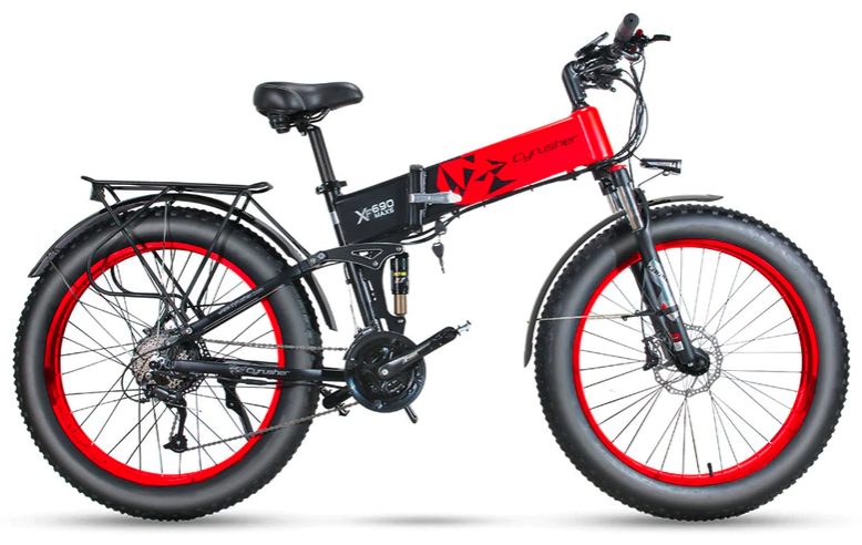Cyrusher XF690 Maxs Folding E-Bike with red detail