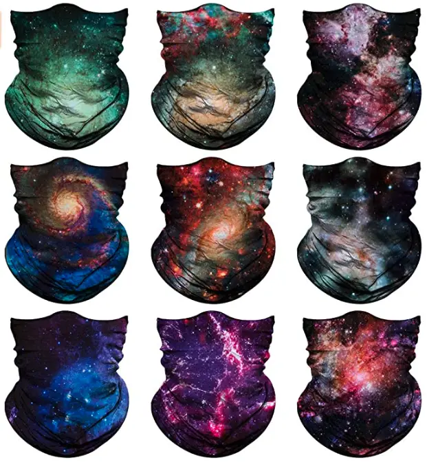 Neck Gaiter Face Mask in space designsdesigns