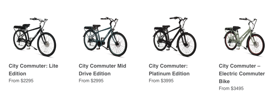 4 Pedego Electric City Bike Options