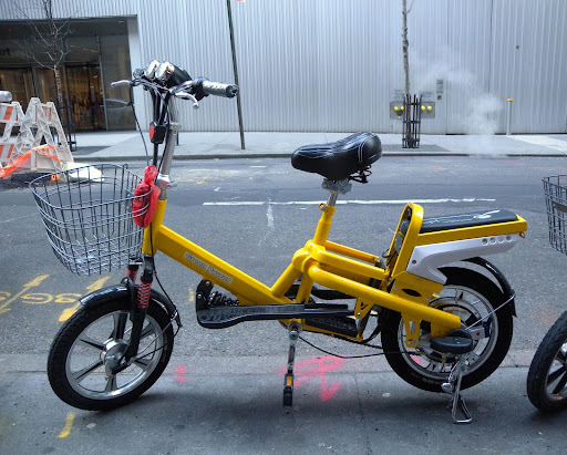 Yellow No-Pedal-Electric-Bike
