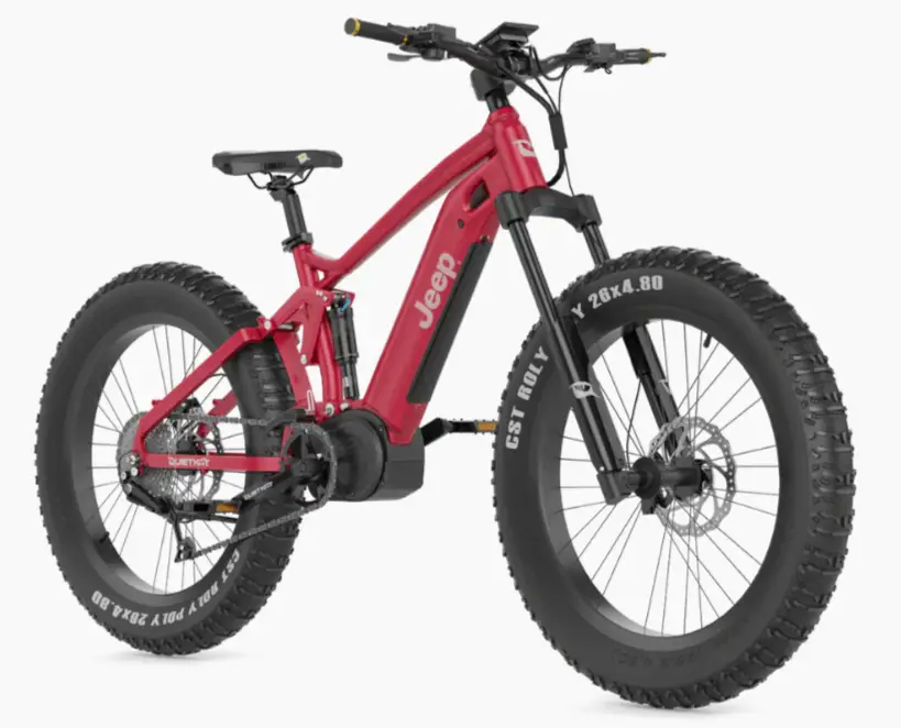 Red QuietKat Jeep Electric Bike