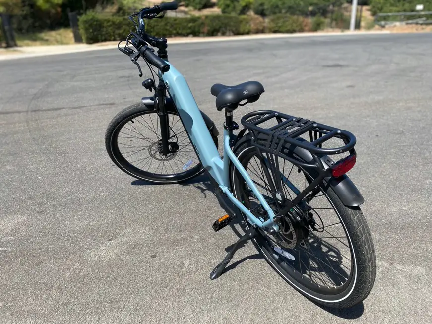 Light blue Ride1Up 700 Step-Through E-Bike