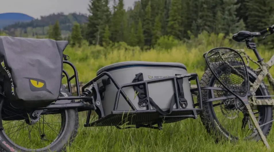 QuietKat Cargo Trailer in the grass