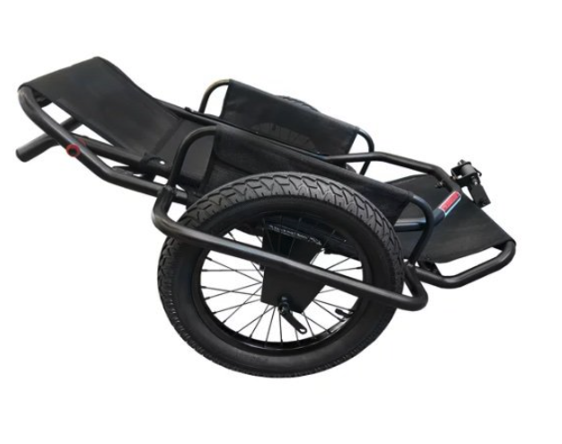Black cart for attaching to electric bikes