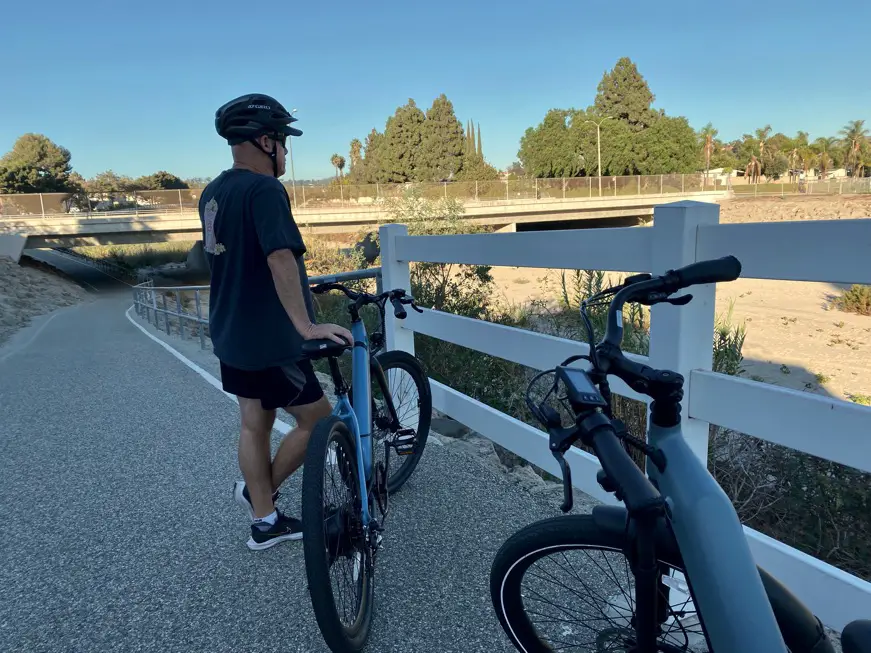 Man Riding Core-5 Electric Bike