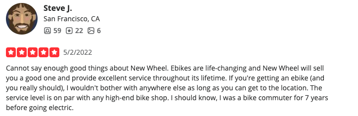 Customer review quote