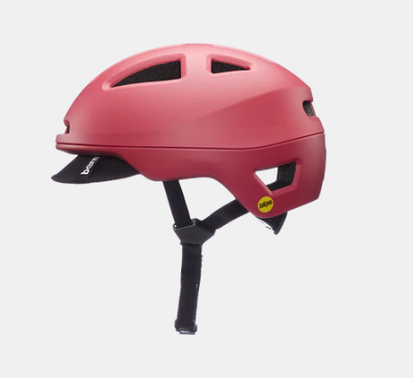 Red Bern Bike Helmet with visor