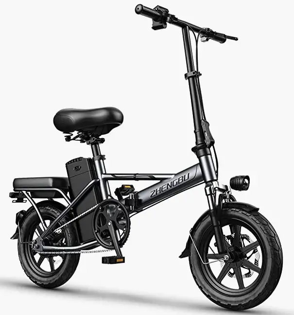 Black DYU D3F 14 in Folding Electric Mini Bike for Adults