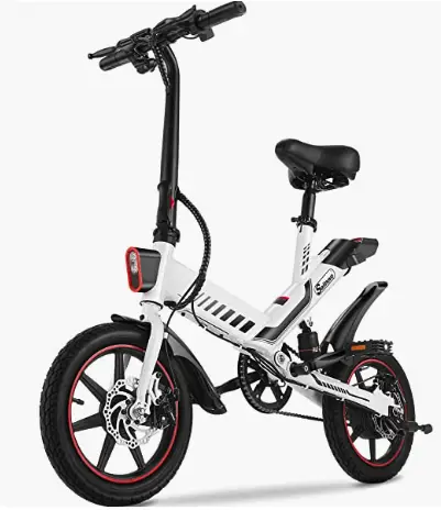 White Sailnovo Electric Bicycle Mini E-Bike