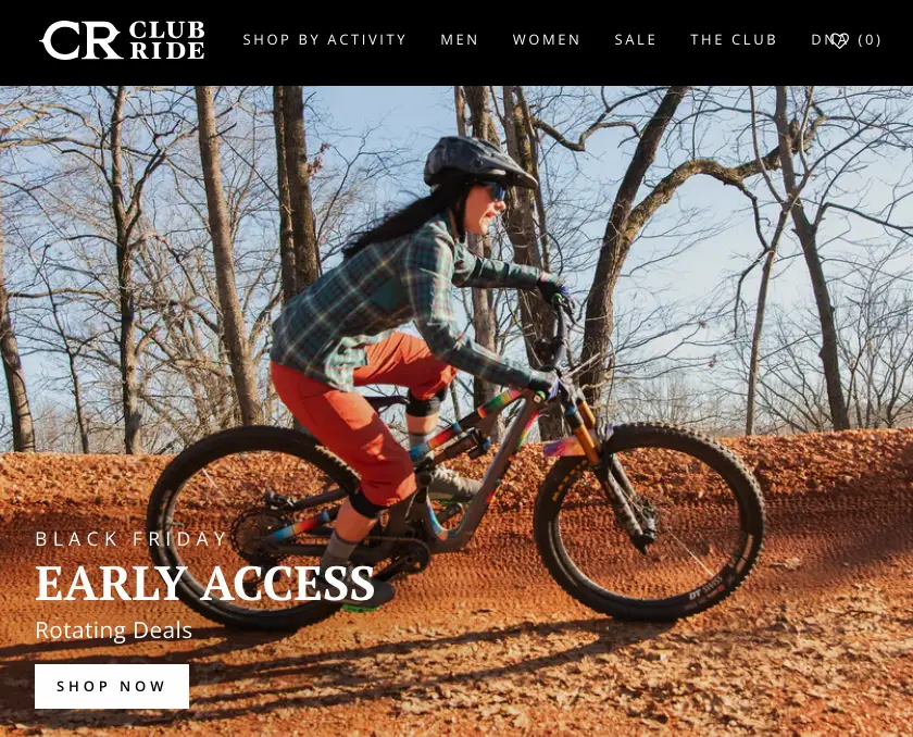 Women wearing Club Ride apparel riding bike