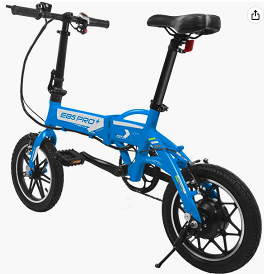 Blue Swagtron Swagcycle EB-5 Mini E-Bike
