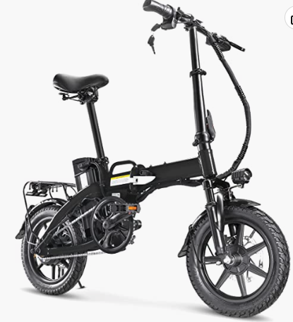 Black XPRIT Folding Mini E-Bike