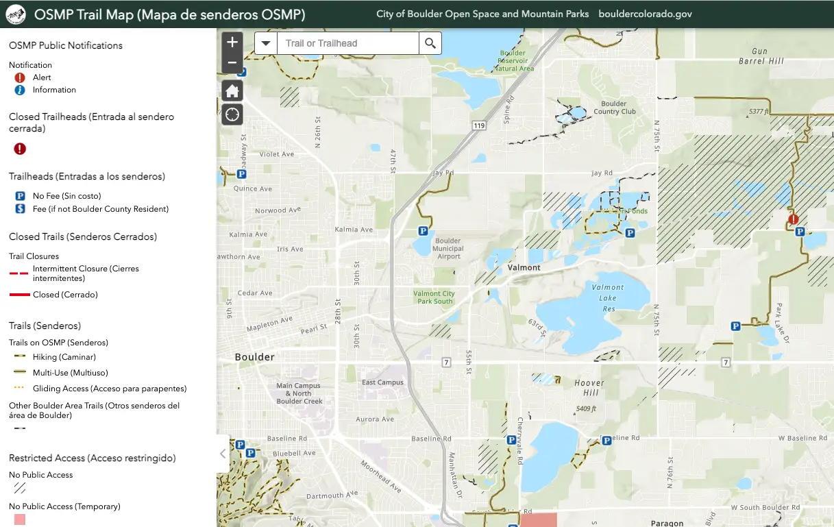 Road and path closures in Colorado