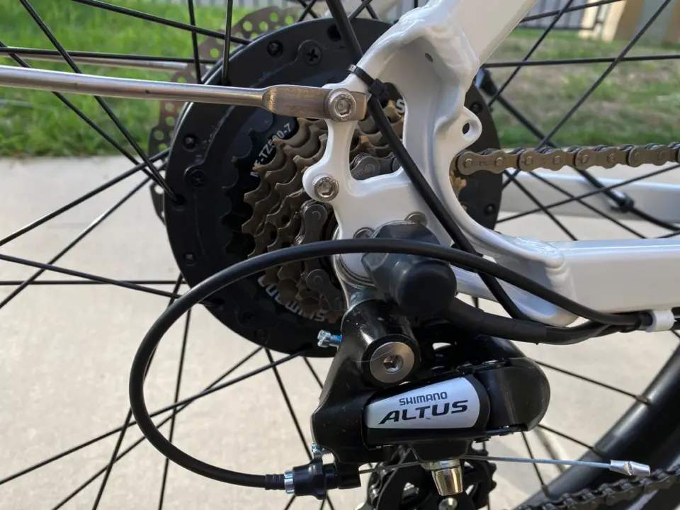 Shimano Altus Gears on an electric bike