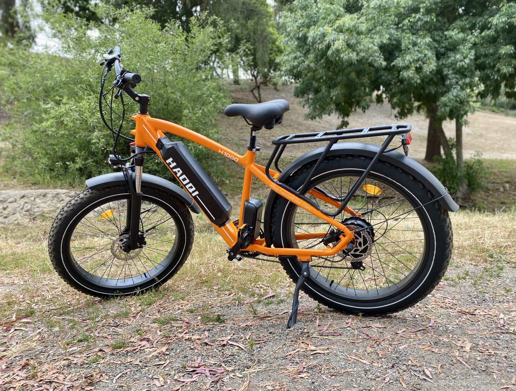 Orange electric bike
