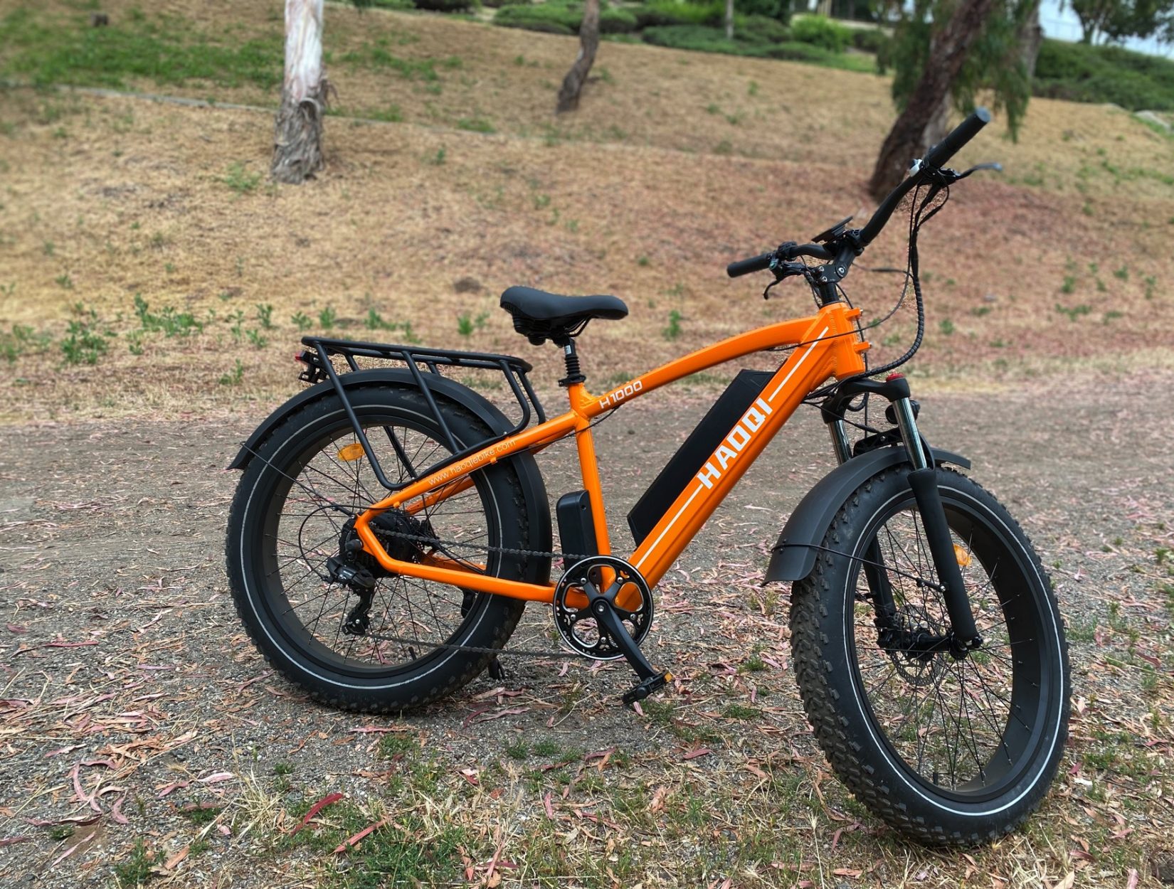 Haoqi Leopard Pro Electric Bike in Bright Orange