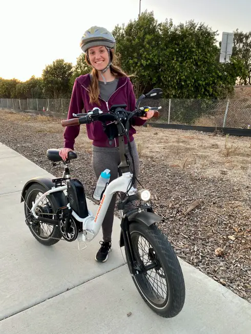 Child on electric bike