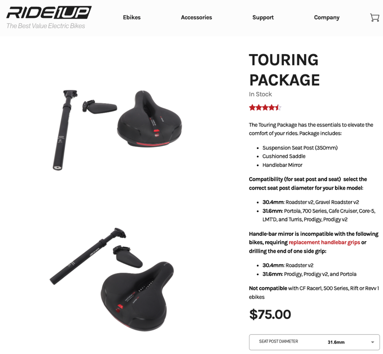 Ride1Up Touring Package